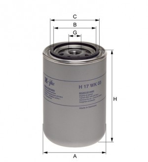 Фильтр топливный H17WK03